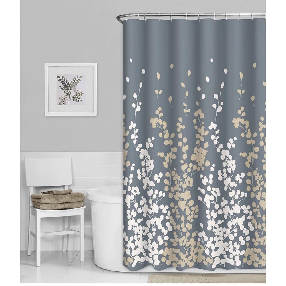 Floral shower curtain